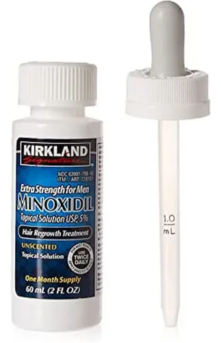 Miniatura del frasco de Minoxidil Kirkland